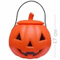 Enfeite para Halloween Caldeirão Abóbora com Tampa